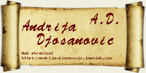 Andrija Đošanović vizit kartica